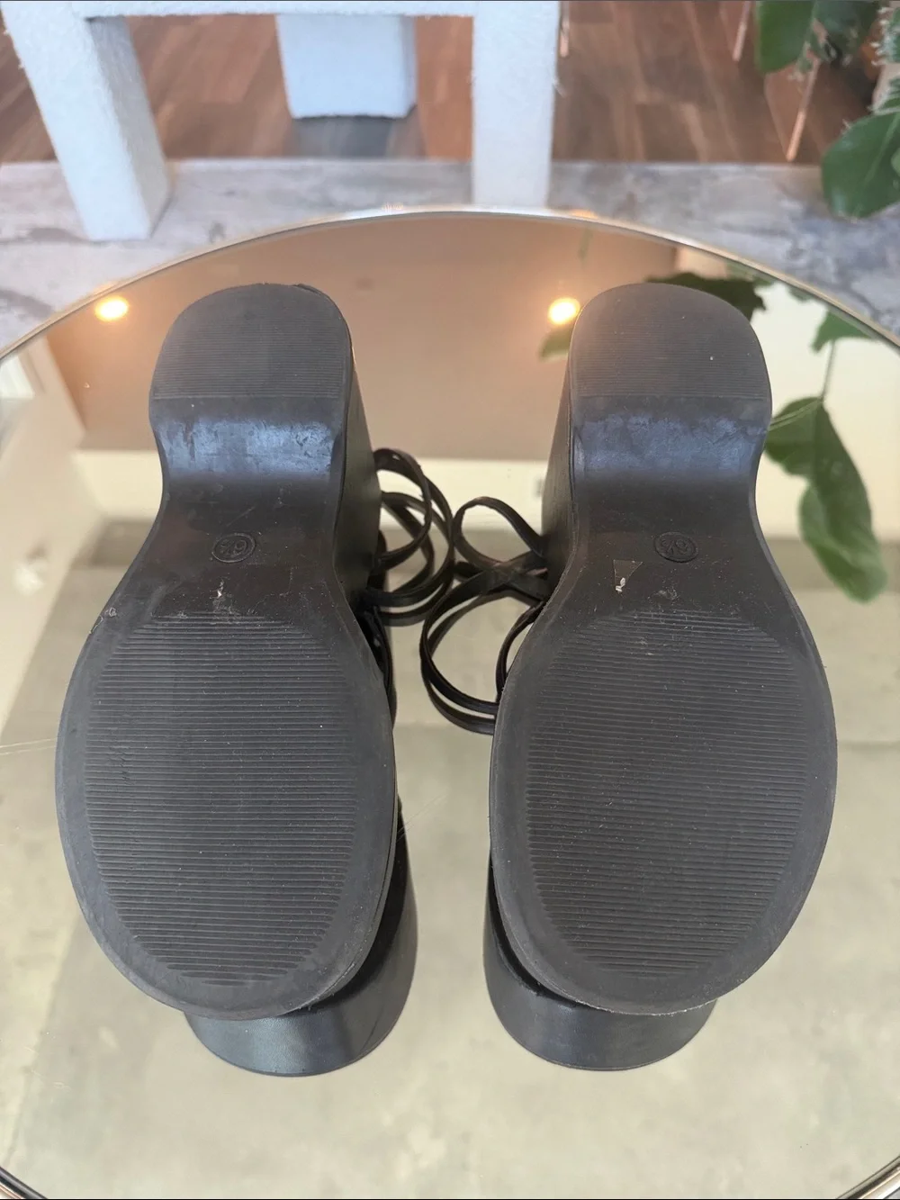 Wild Fable Black Strappy Platform Wedge Sandals